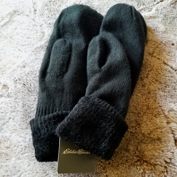 Eddie Bauer Fireside Mittens in black NWT - Picture 3 of 6